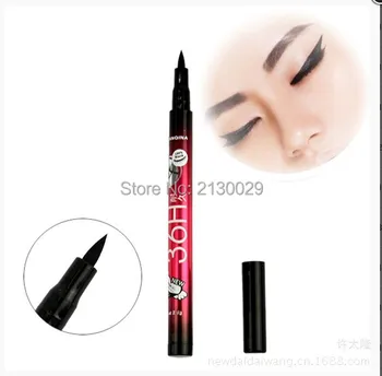 

36H Waterproof Liquid Black Eyeliner Pencil Skid Resistant Eye liner Pen For Cosmetic Makeup pencil beauty tool 240pcs/lot