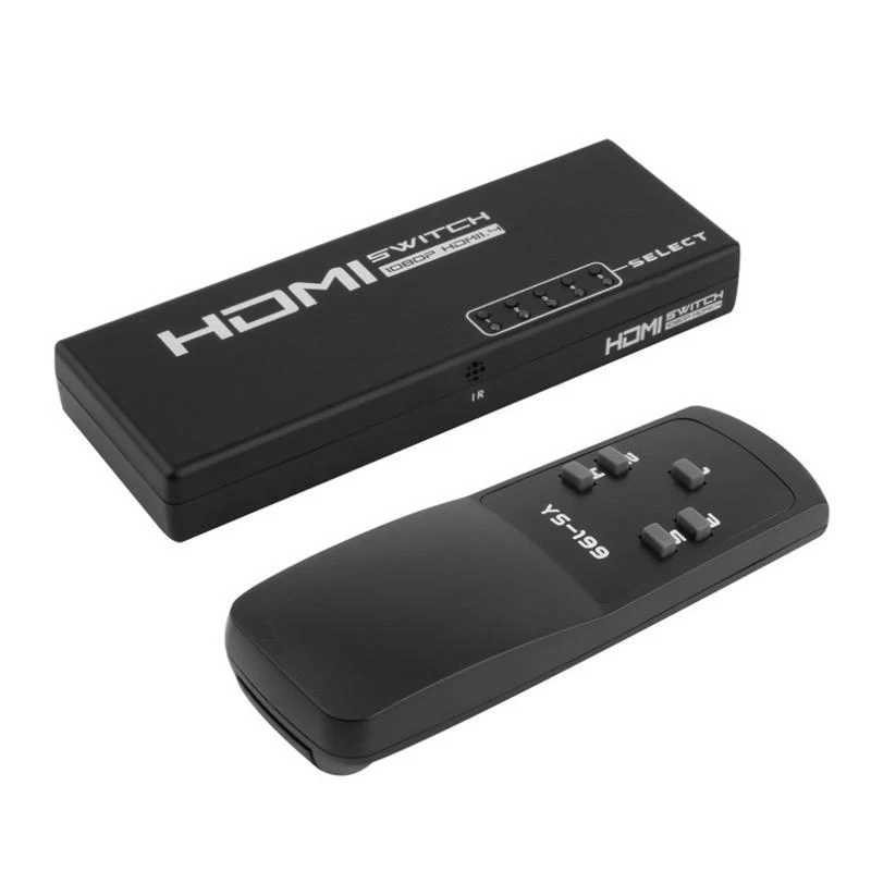

HobbyLane 5 Port HDMI Selector Splitter Switch Switcher 1080P Video Audio Converter For Ps4 Xboxone Monitor Remote Control d29