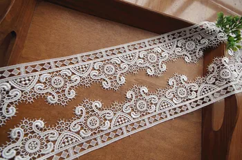 

venice lace trim with scalloped eyelash edges, 10 yards