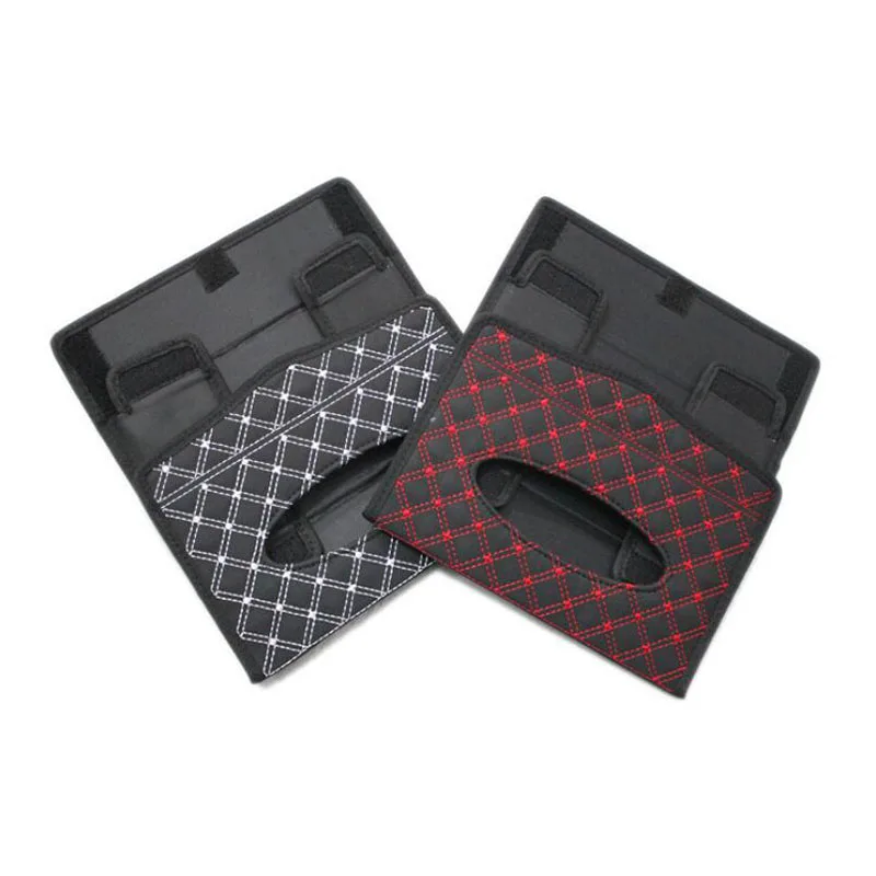 

CDCOTN Car PU Leather Folding Tissue Box Car Tissue Bag Paper Box Square Paper Towel Smoking Car Interior Accessories