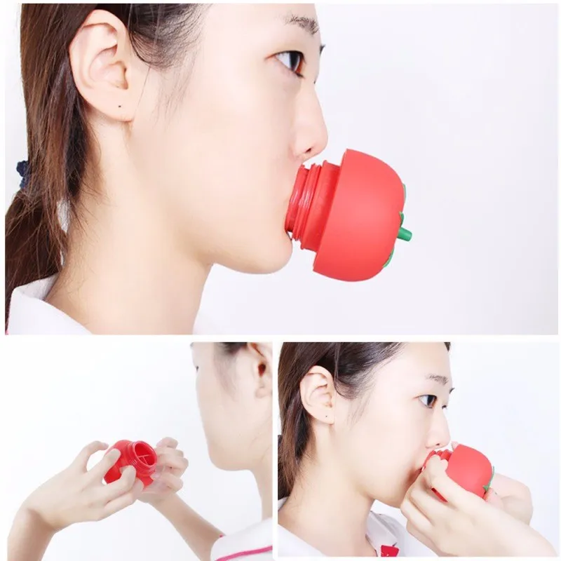 1PC Tomato Sexy Full lip plumper Enhancer lips plumper tool device Or Super Suction Family Body Cupping Cups Massage silicone