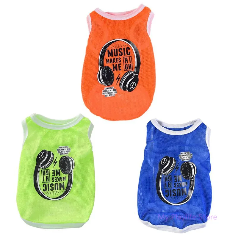 

Spring Summer Pet Cat Dog Vest Mesh Breathable Dustproof Clothing Dog Shirts T-shirt Clothes Pets Supplies XS-XL Size C42