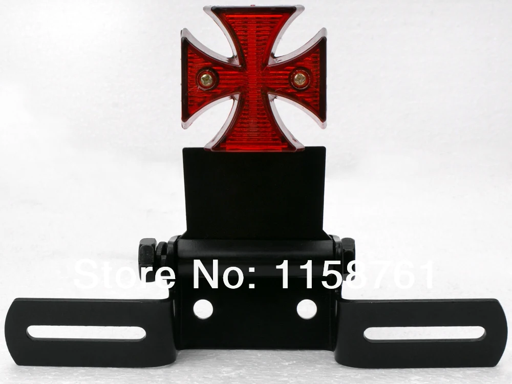 

Cross Motorcycle LED Rear Brake Running License Plate Tail Light Bracket Universial Free Shipping