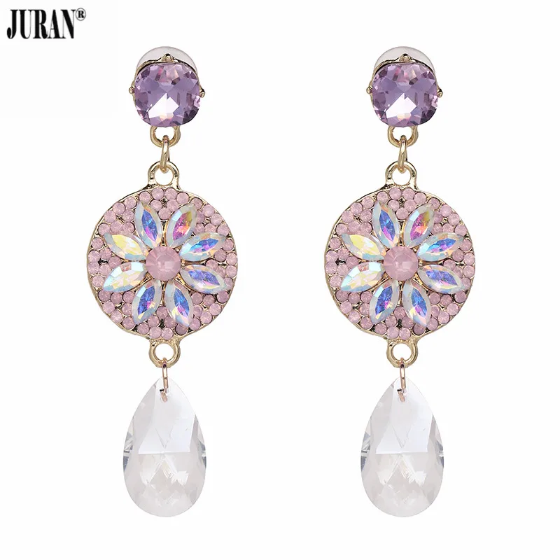 JURAN Bohemian Bijoux блестящие Роскошные Висячие серьги оптовая продажа Разноцветные