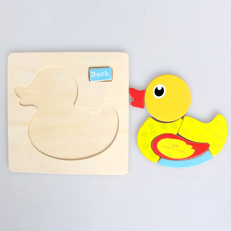 

1x Three-Dimensional Colorful Wooden Puzzle 3D Educational Toys Developmental Baby Toy Child Early Training Game