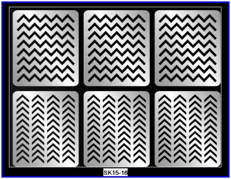 6 шт./лот Vinyls полый трафарет для ногтей неправильной формы многоразовый для маникюра наклейки штамповка шаблон для ногтей Наклейка SK01-48