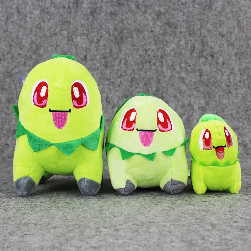 

3 Sizes Chikorita Plush Toy Kawaii Chikorita Stuffed Doll Anime Gift for Children 10-15cm