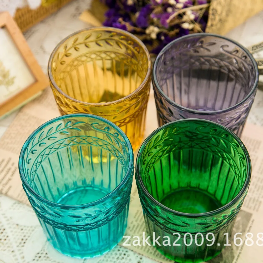 New arrival IKEA Zakka short style Vintage cut glass beer mug Willow
