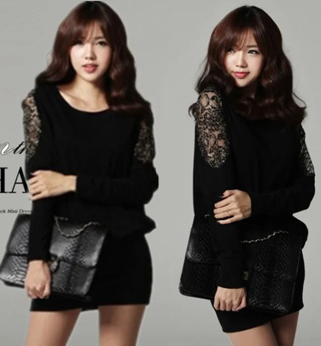 M~4XL Plus Size Spring Autumn Sexy Fashion Women Batwing