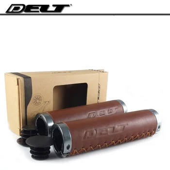 

Road MTB BMX Folding Mountain Bikes Cycling Bicycle bike Leather Grip 22.2*130mm 2 end cap Lockable Handle accessories