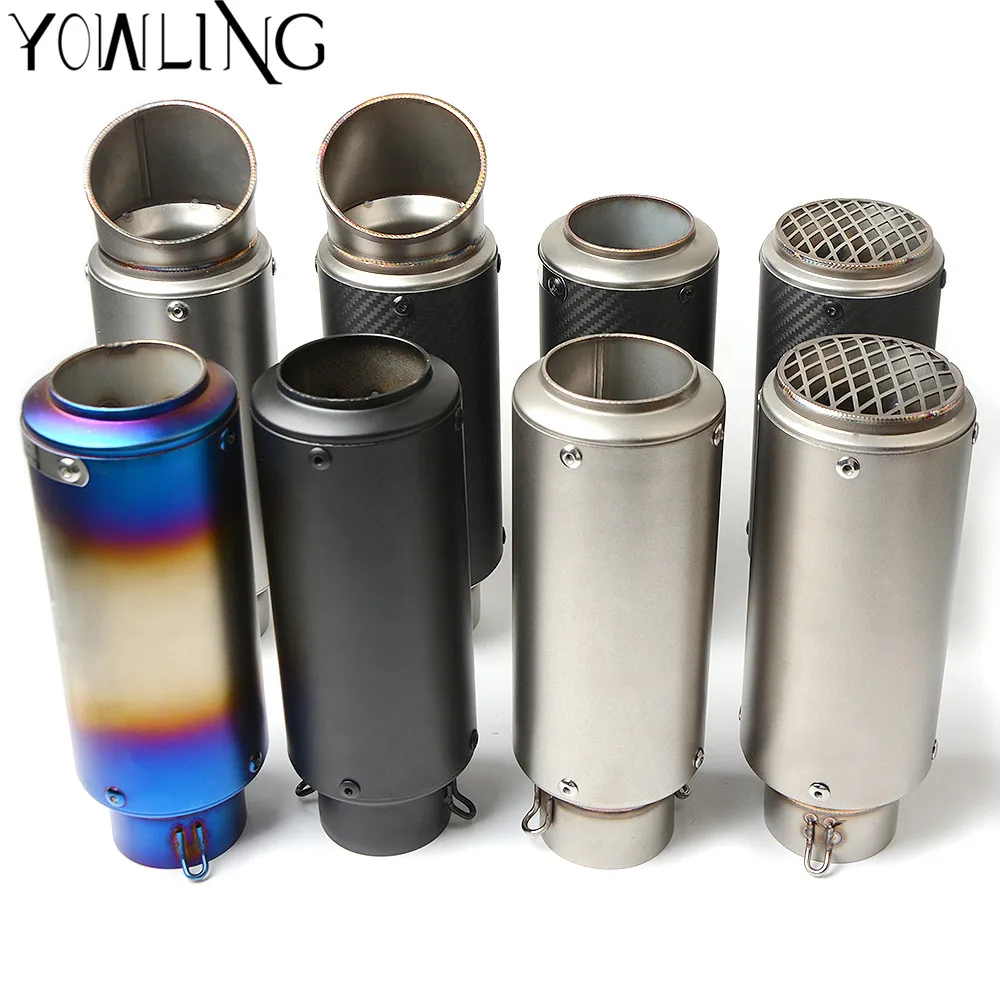 

Motorcycle modified muffler carbon fiber exhaust pipe For Honda CB650F CBR600F CBR600RR CBR900RR CBR929RR GROM Suzuki KTM DUKE