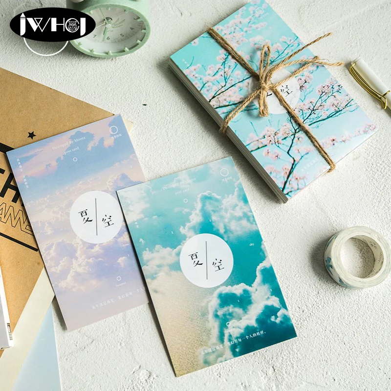 

30pcs/box Summer sky Classical photography Postcard paper card Valentine's Day New Year Greeting Card Birthday Gift Message card