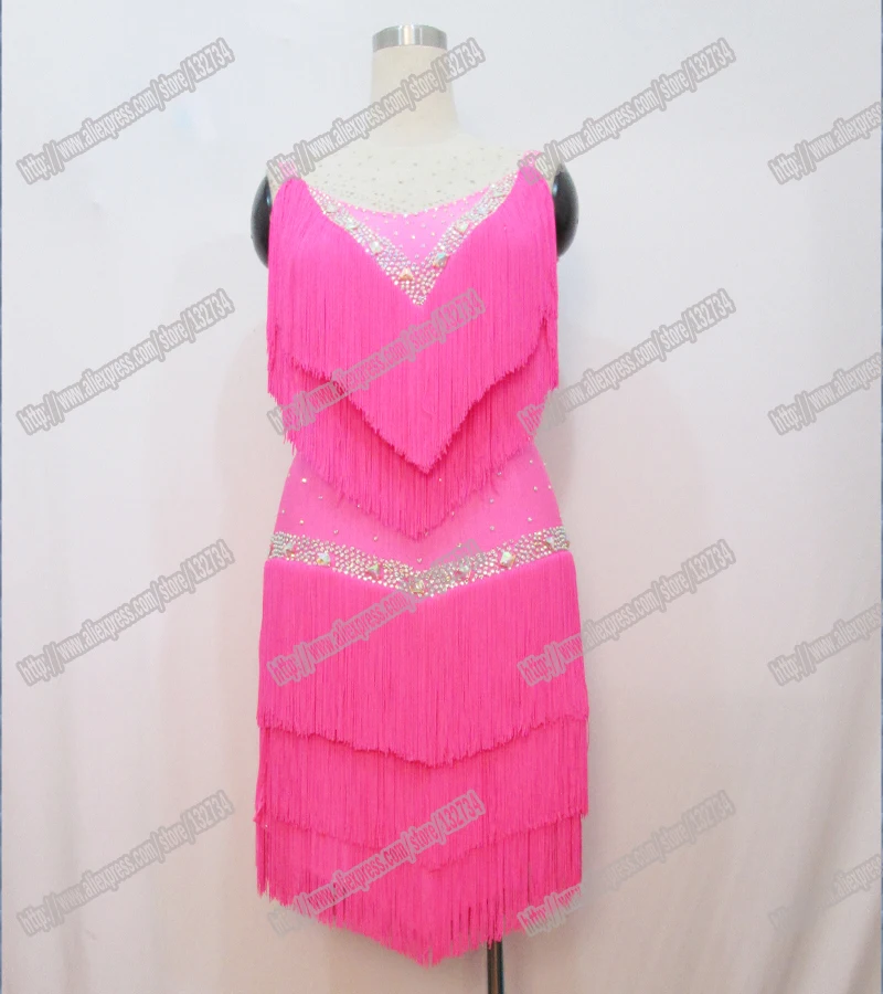 뜨거운 판매 여성 라틴어 드레스! 새로운 경쟁 프린지, 살사 드레스, 볼룸 드레스 여자 댄스 라틴어 드레스 L-1074
