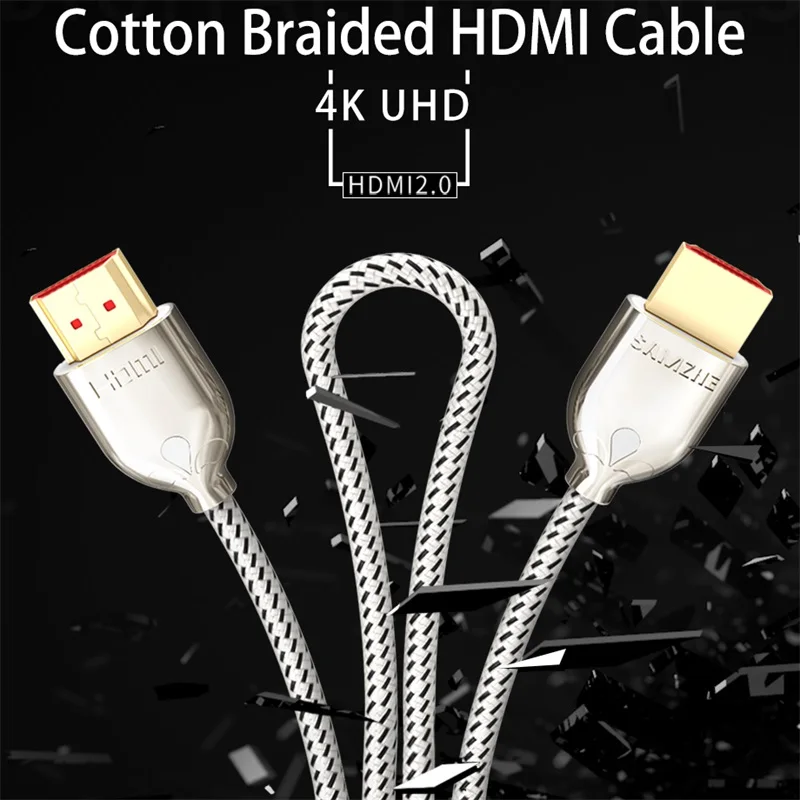 SAMZHE 4 K * 2 K/60Hz HDMI 2.0 كابل الصوت و الفيديو كابل 32AWG HDMI UHD كابل ل العارض XBox التلفزيون مربع الكمبيوتر المحمول و شاشة تلفاز SAMZHE 4 K * 2 K/60Hz HDMI 2.0 كابل الصوت و الفيديو كابل 32AWG HDMI UHD كابل ل العارض XBox التلفزيون مربع الكمبيوتر المحمول و شاشة تلفاز