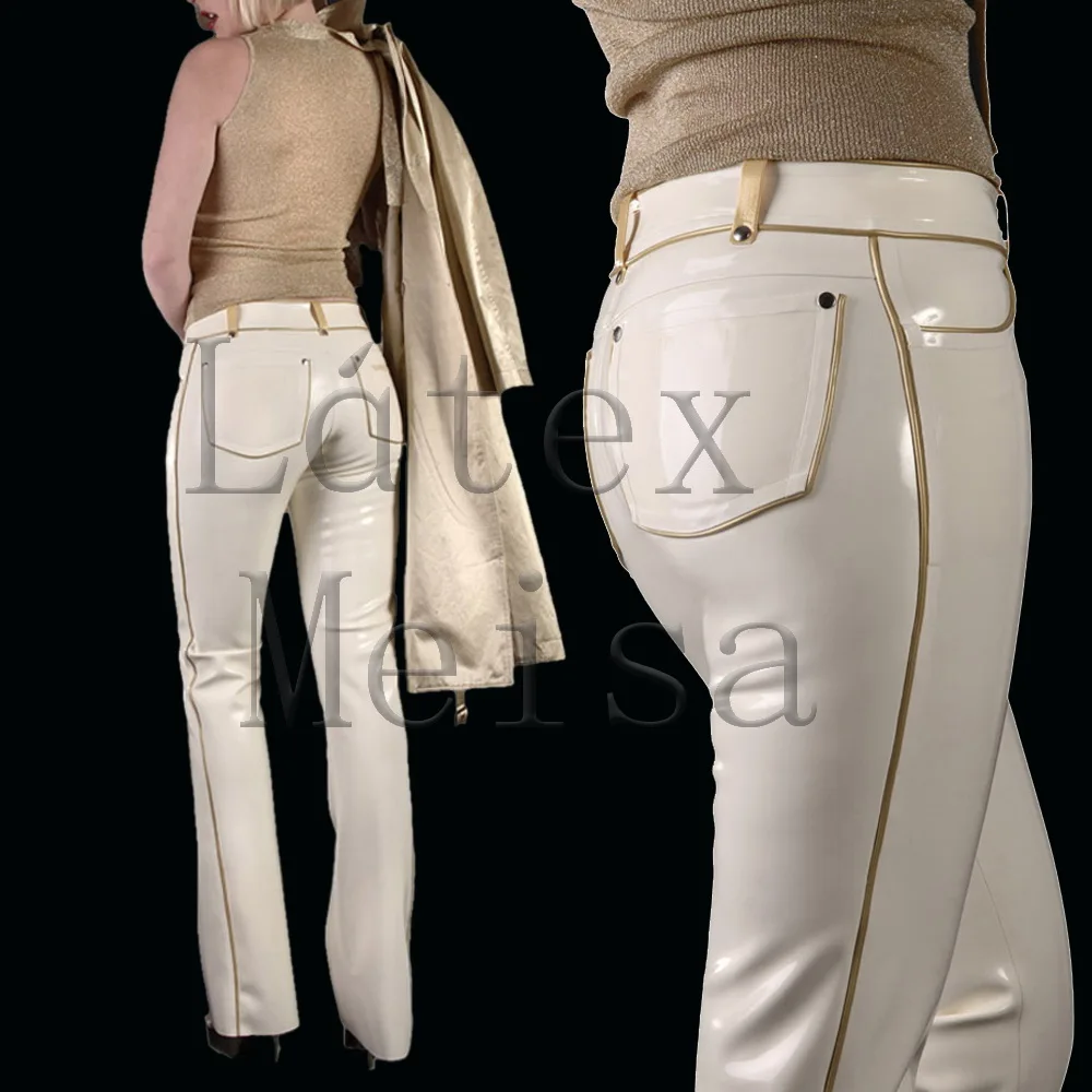 латексный матрас xiaomi 8h schcott natural pure latex mattress rm grey 180х200х15cm Women' sexy latex straight pants made from 100% natural latex materials and decoration with gold trims in white color