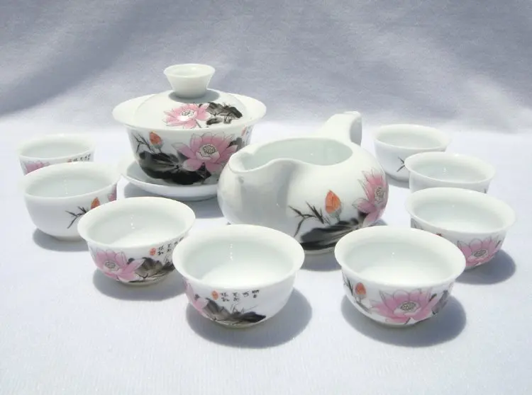 10pcs smart China Tea Set, Pottery Teaset, Traditional ...