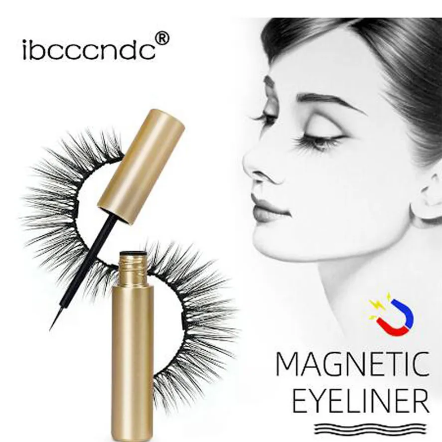 New Black Magnetic Eyeliner Liquid ibcccndc Waterproof Sweat-proof Fast Drying Lasting Cosmetic 0625#30 |