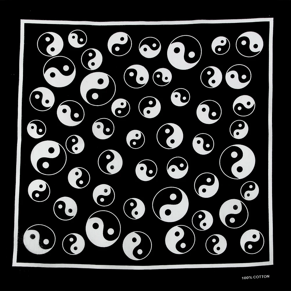 Бандана с принтом Tai Ji Ying Yang повязка на голову для женщин и мужчин 2018 бесплатная