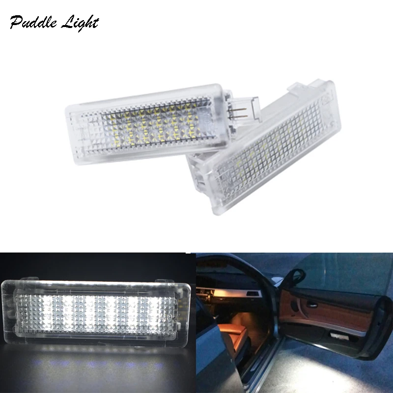 

2x 18SMD White LED Courtesy Footwell Under Door Light For BMW E60 E87 E70 E90 E92 E63 E65 E85 M3 F20 Car-Styling Auto Lighting
