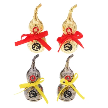 

Vintage Chinese Fengshui Wu Lou Hu Lu Gourd Amulet Metal Crafts Decor