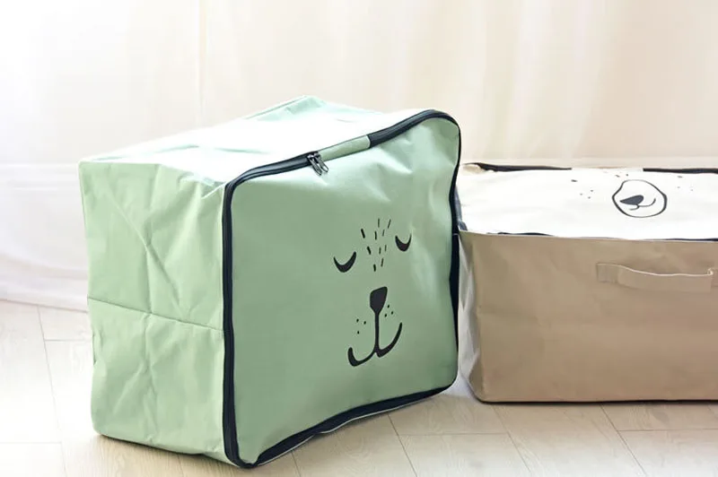 Мультяшная хлопковая стеганая сумка для хранения гардероба водонепроницаемая и влагостойкая Подушка Одеяло органайзер для одежды