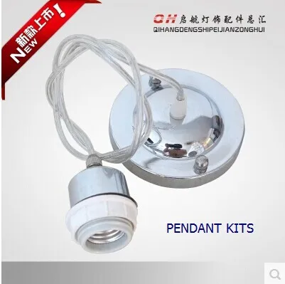 

Free Shipping DIY Simple Single Chrome finish Head Incandescent Bulbs Pendant Light Hanging Lamps