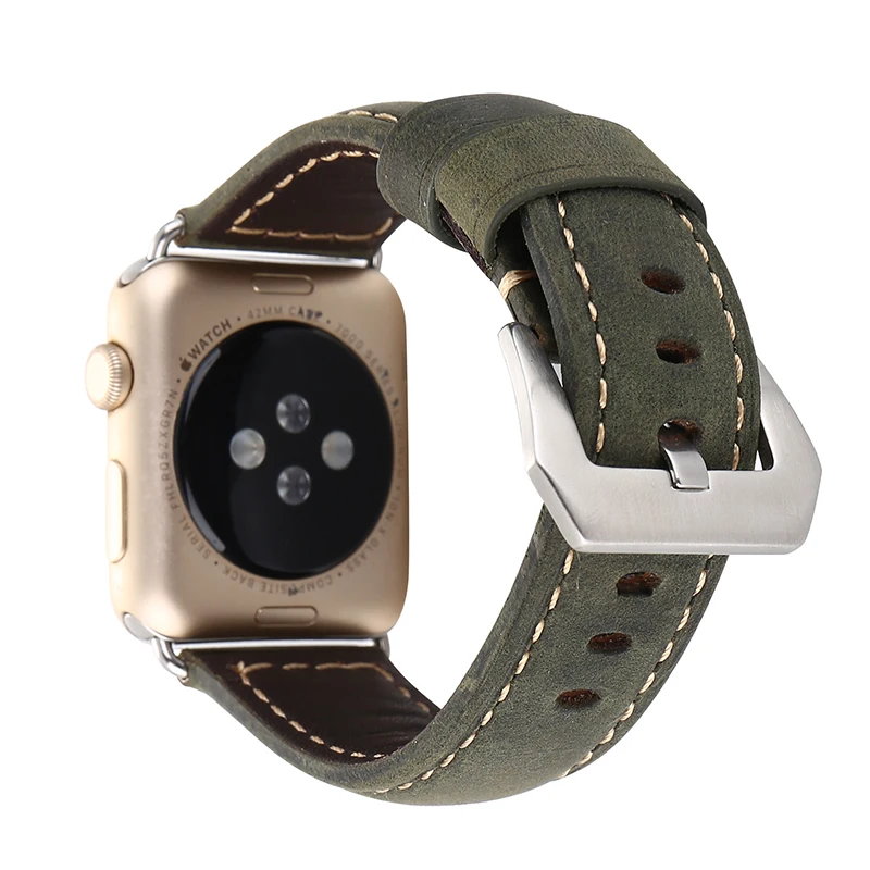 38 42 мм Horlogeband для Apple Wacth Band винтажный ремешок из натуральной кожи Watch Series 1 2 3 Смарт