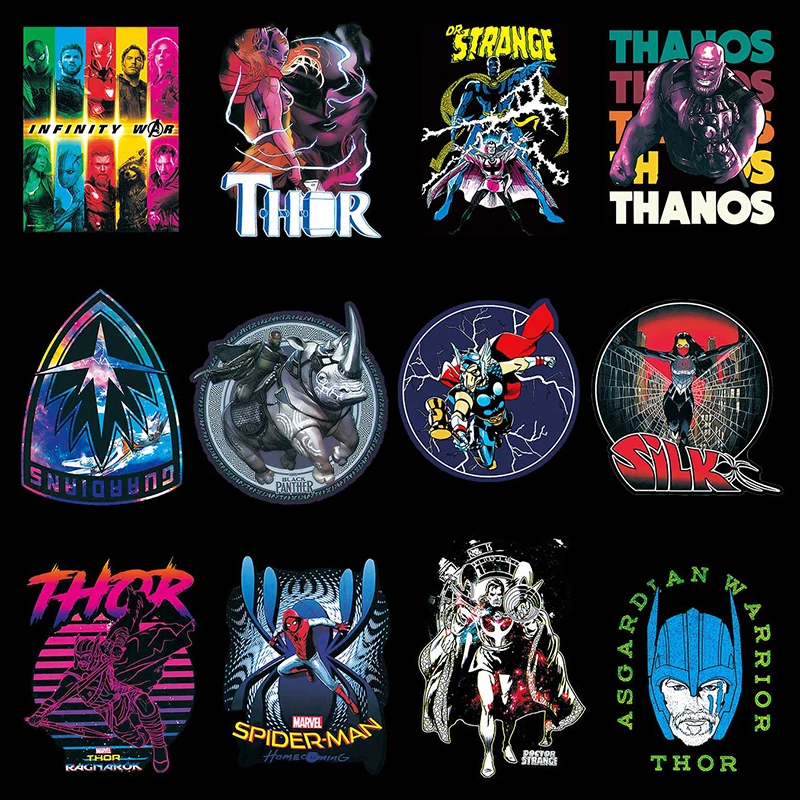 50/100 Pcs Marvele Avengers Stickers for Laptop Car Fridge Suitcase Guitar Motorcycle Bicycle Decal Superhero Anime Sticker Pack