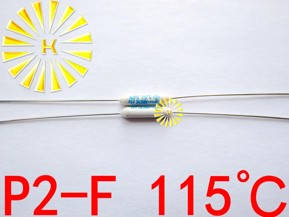 

100% Original P2-F 115 degree Thermal-Links 2A 250V Resistance Temperature Fuse x 500PCS