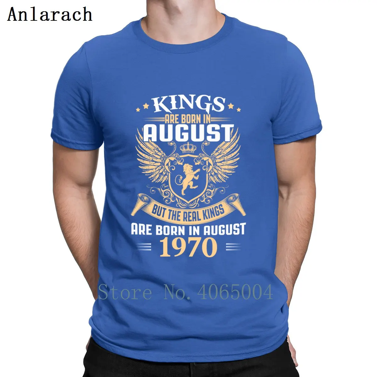 Kings рождаются легенды в августе 1970 футболка на заказ круглый шеи Графический
