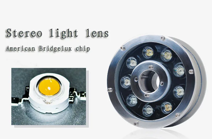 DHL 18 Вт* 1 цветной светодиодный rgb бассейн свет светодиодный подводный источник света Bridgelux 45mil DC12V 24 V или AC85-265V