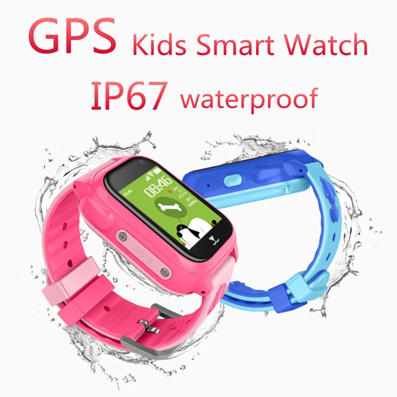 GPS Kids Smart Watch with Camera Location Tracker SIM Call SOS for Children Smartwatch phone Swimming Waterproof Girls Boys Gift