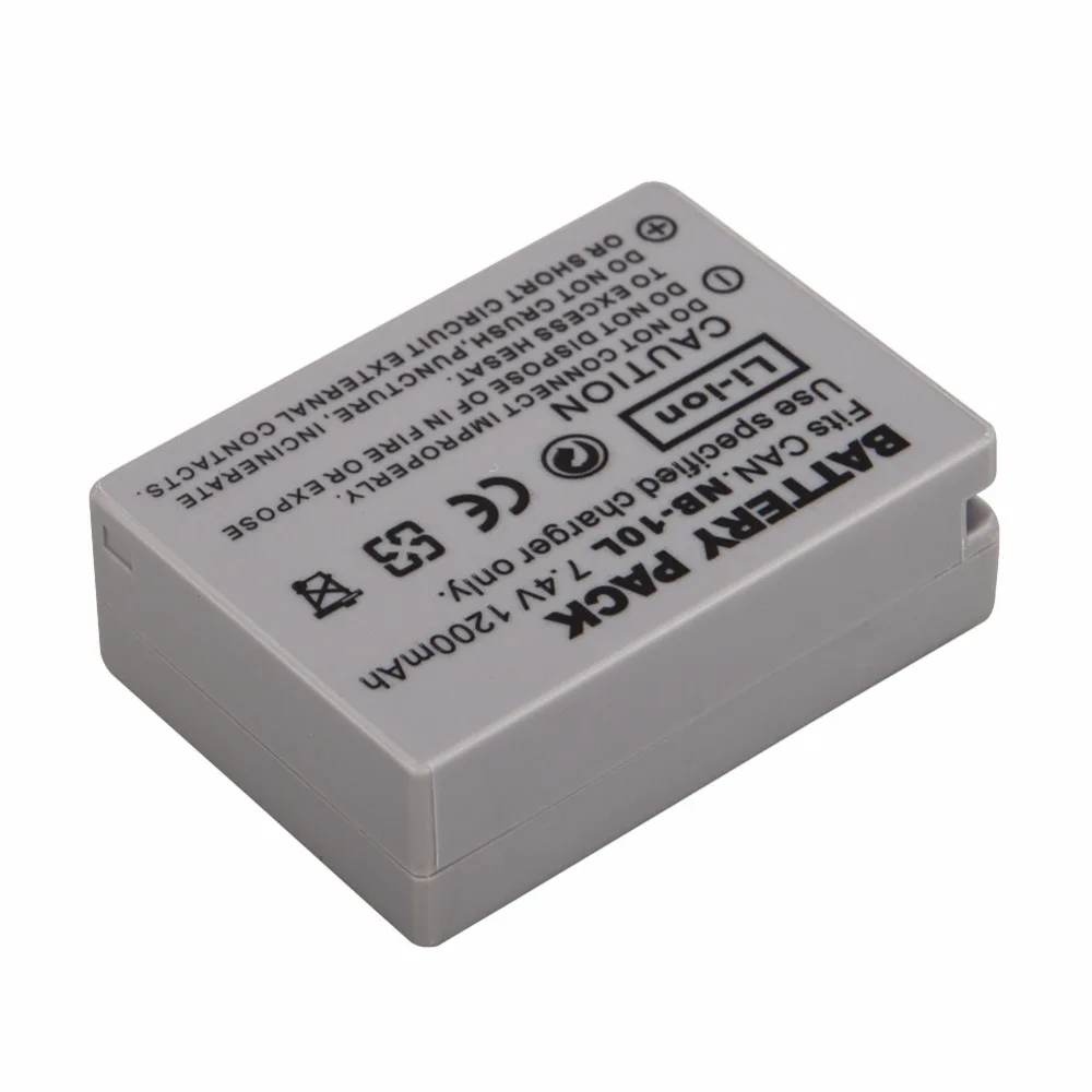 1Pcs 1200mAh NB 10L Li-ion Rechargeable Battery Pack for Canon G1X G15 G16 SX40HS SX50HS SX60HS SX40 SX50 SX60 HS Camera Battery