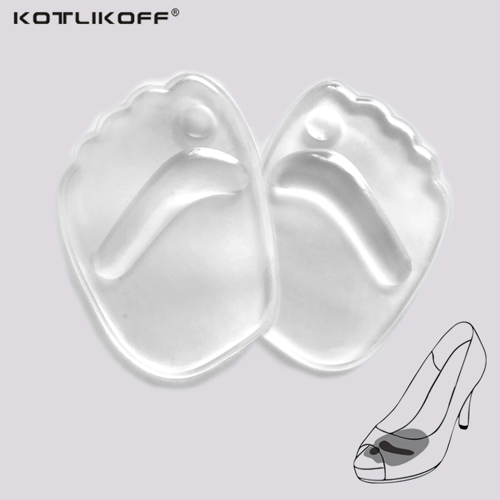 

3 Pairs Invisible Gel forefoot Pad Feet care Silicone insoles inserts massager anti slip pads anti slip for high heels women