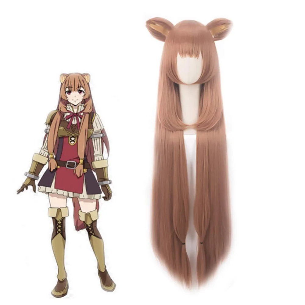 naruto outfits The Rising of the Shield Hero Cos Wig Raphtalia Long Straight Heat Resistant Hair Cosplay Costume Wigs + Ears Hairpins sexy cosplay