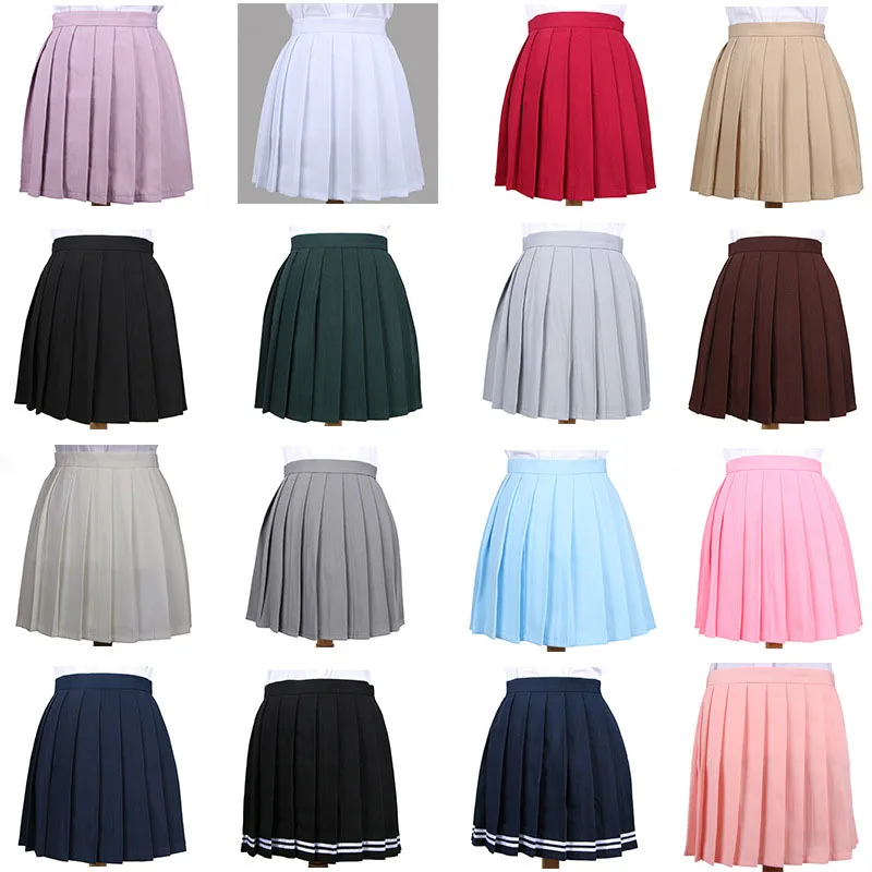 

Japanese JK Uniform Desses Daily Cosplay Costume School Students Uniform Dress Skirt Macarons Pleated Skirt