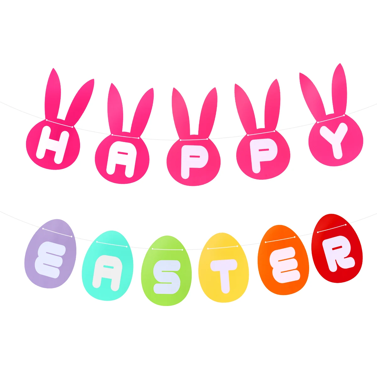 3 Meters Happy Easter Streamer Banners Bunny And Easter Egg