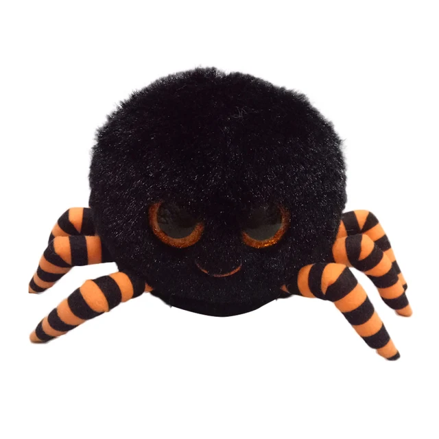 15cm Ty Beanie Boos Black Spider Original Big Eyes Plush Toy Animal