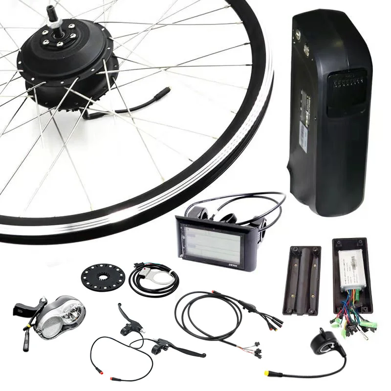 Flash Deal Jueshuai E BIKE 48V 500W Motor Wheel Electric Bicycle Conversion Kit Electric Bike Kit  for 20 24 26 700C Rear Front Wheel Motor 0