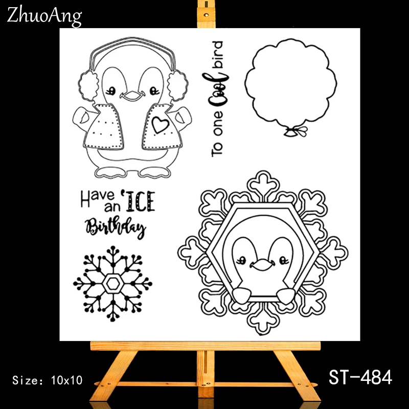 

ZhuoAng Snowflake Transparent and Clear Stamp DIY Scrapbooking Album Card Making DIY Decoration Making