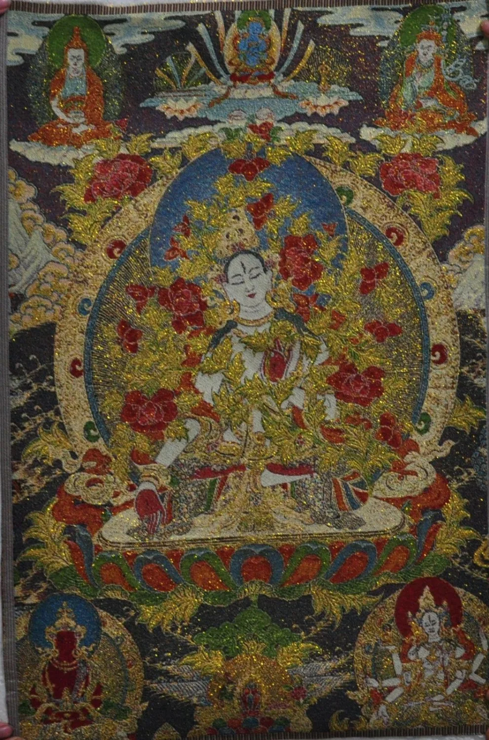 35 tibetan buddhism silk embroidery thangka green tara buddha home 35 tibetan buddhism silk embroidery thangka green tara buddha home