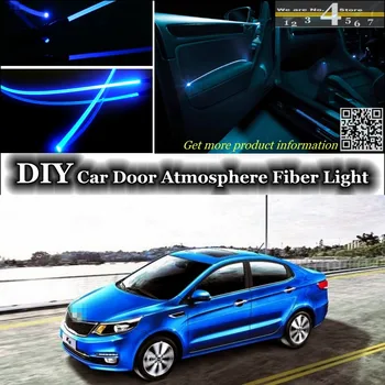 

interior Ambient Light Tuning Atmosphere Fiber Optic Band Lights For KIA K2 Rio Pride Xcite Cinco RX-V Stylus Door Panel Refit