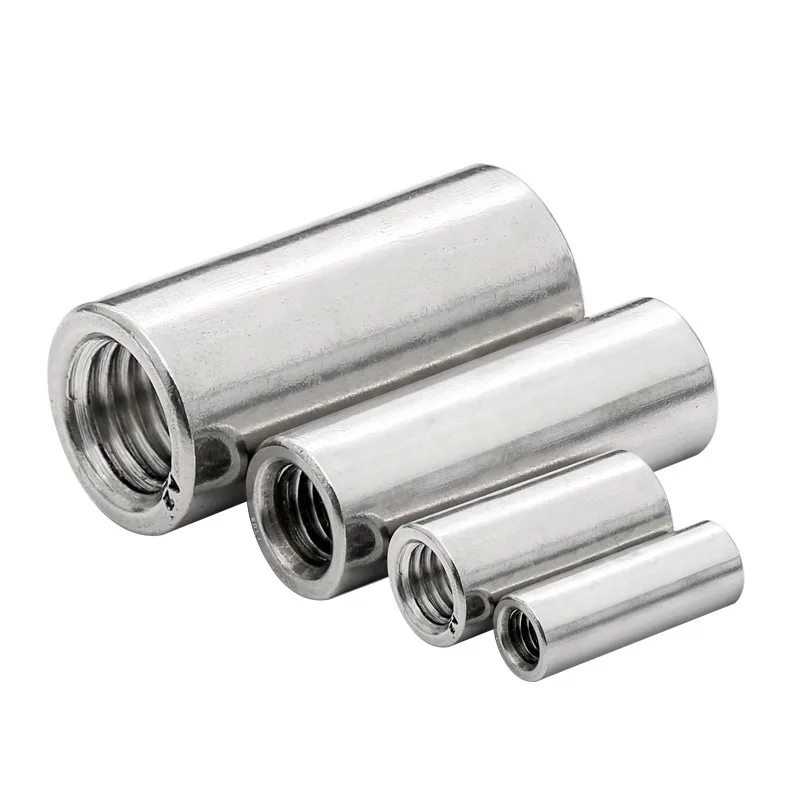 

2Pcs M3 M4 M5 M6 M8 Extend Long Round Coupling Nuts 304 Stainless Steel