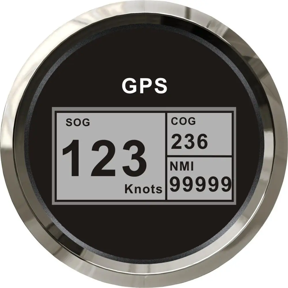 1 шт черный CCSB 85mm gps спидометров показатели скорости 12 v 24 v с gps антенна Подходит для лодки или авто SOG COG