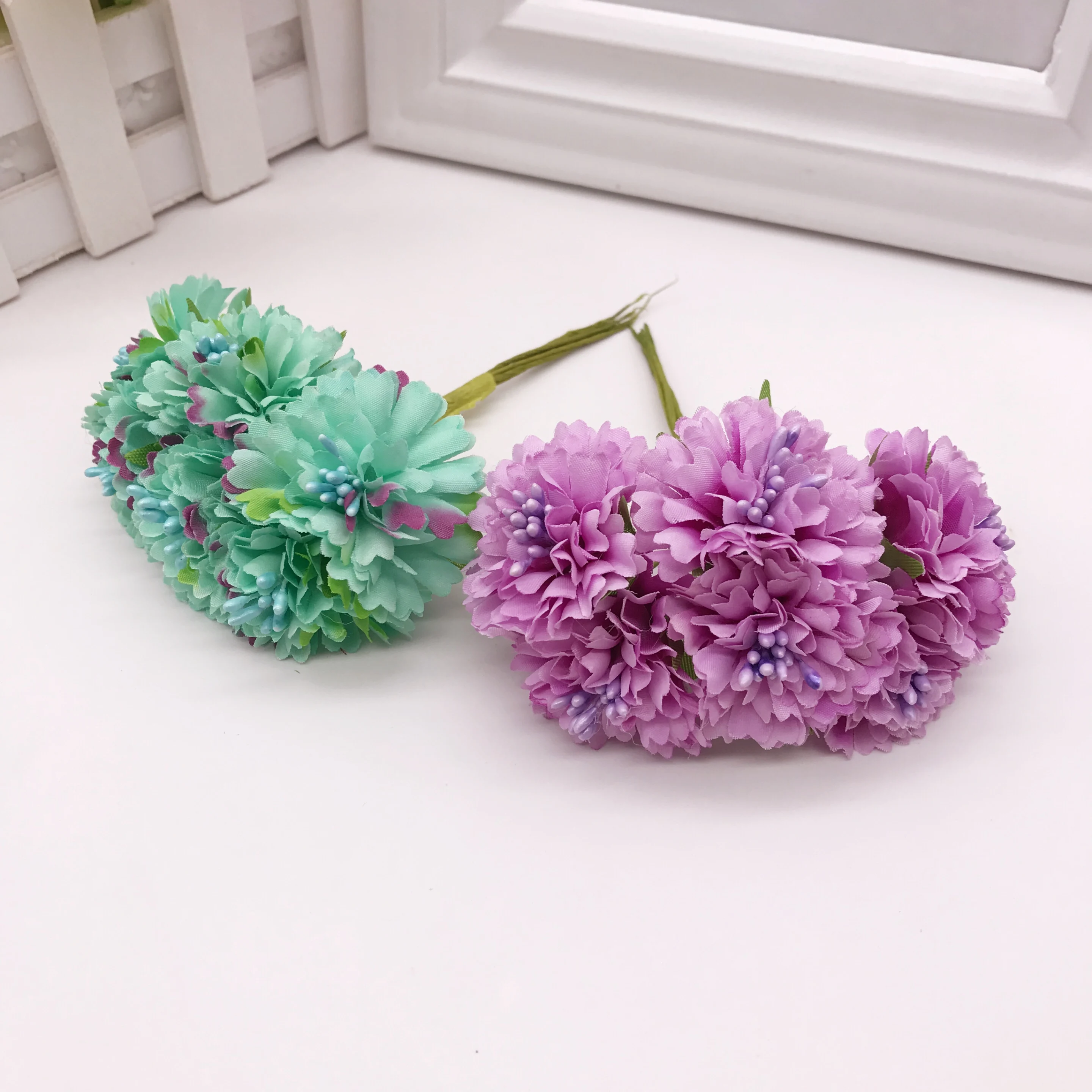 Marigold 6 шт./букет 4 см мини Маргаритки букет искусственный цветок свадебное