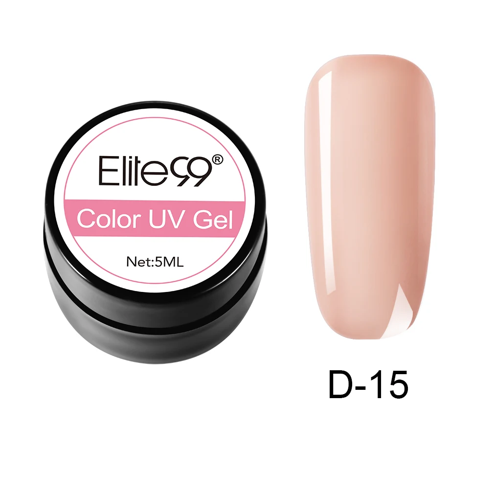 D-15 Elite99 Гель-лак гель uv Vernis светодиодный Гель-лак для ногтей художественный Гель-лак для ногтей чистый цвет Гель-лак 5 мл Гель-лак es Soak Off Nail Art - Цвет: D-15