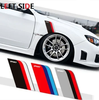 

LEFT SIDE Car Wheel Eyebrow Decoration Stickers Personality Modified SPORT Leaf Board Car Stickers Scratch-resistant Strips