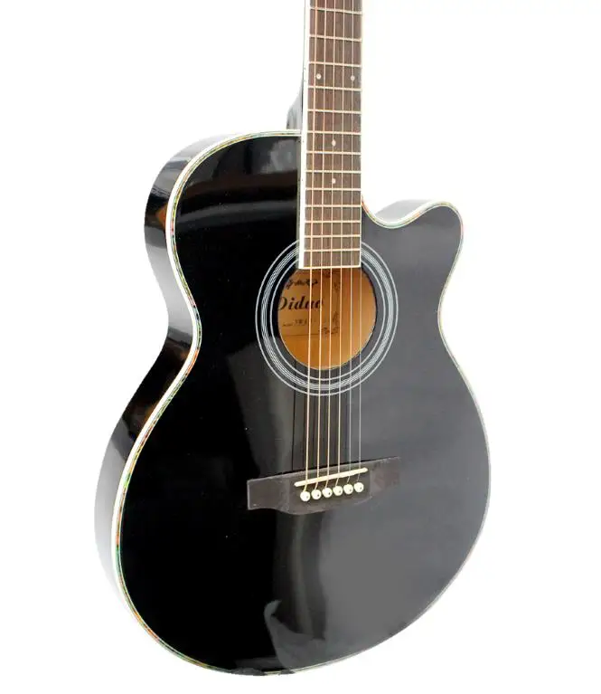 Black-NONE PICKUP Diduo черная гитара s 40 дюймов Акустическая гитара с грифом из палисандра гитара ra с гитарными струнами ультратонкая 6,5 см с жестким корпусом - Цвет: Black-NONE PICKUP