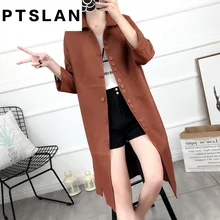 2017 women genuine lambskin coat full pelt slim fit coat real leather long coat