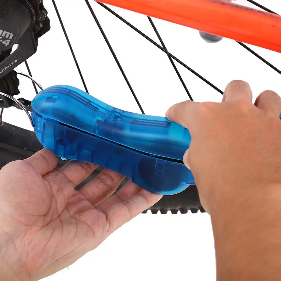 Sale Portable Bicycle Chain Cleaner Tools Kit Road Mountain Bike Machine Cleaning Brushes Wash Tool Scrubber Accessories 6